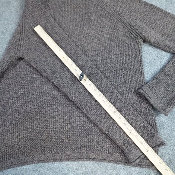 Carbon 2 Cobalt Roll Neck Sweater XL Brown Cotton Raglan Henley - Picture 9 of 10